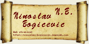 Ninoslav Bogičević vizit kartica